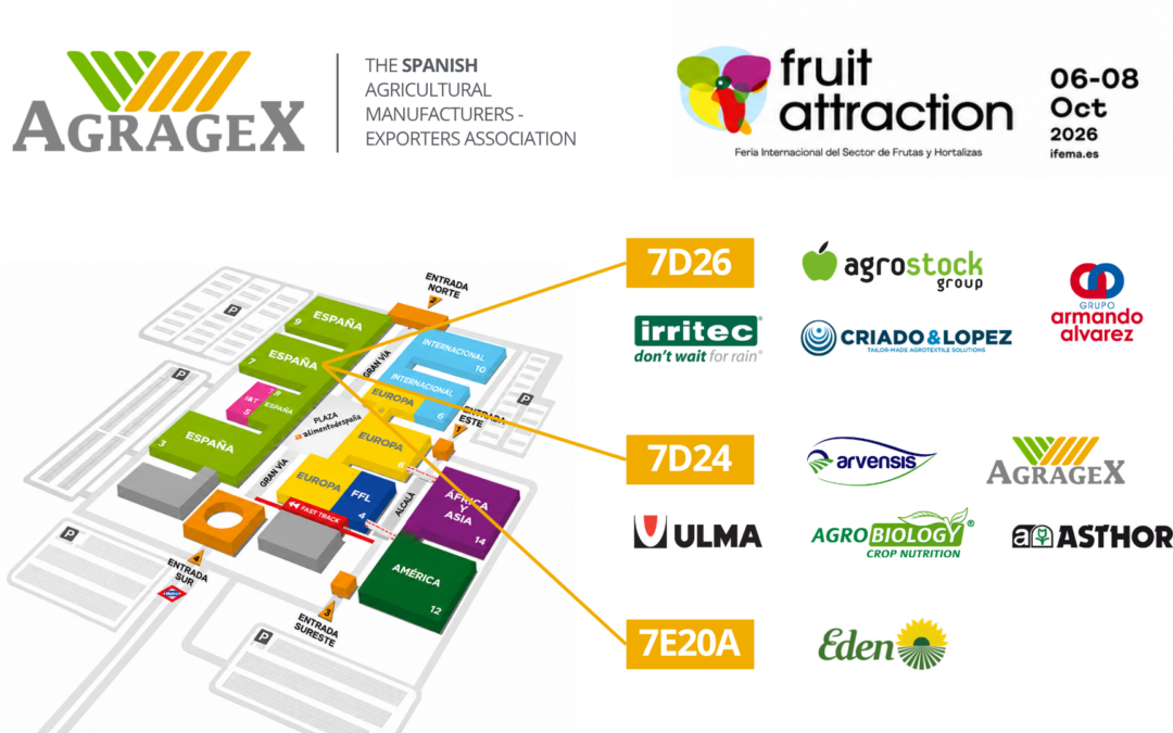 AGRAGEX VUELVE POR OCTAVA VEZ CONSECUTIVA A FRUIT ATTRACTION 2027 JUNTO CON 9 EMPRESAS ESPAÑOLAS